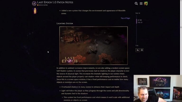 Titre : Last Epoch 1.0 Patch Notes : Lisibilité et réaction des joueurs