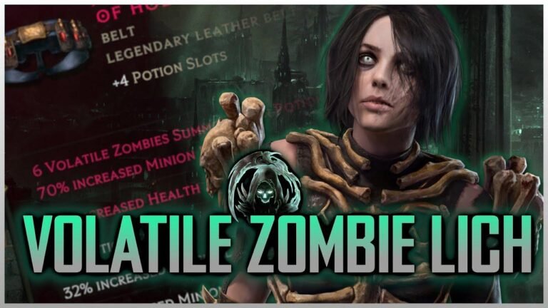 Guide ultime pour créer un build de liche zombie volatile à 1000+ de corruption dans Last Epoch.