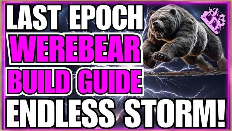 Schau dir unseren Guide für den Last Epoch Endless Storm Werebear Build an!! Entfessle Blitzschläge und Donnersturm! Erschaffe mit diesem mächtigen Setup eine unaufhaltsame Kraft.