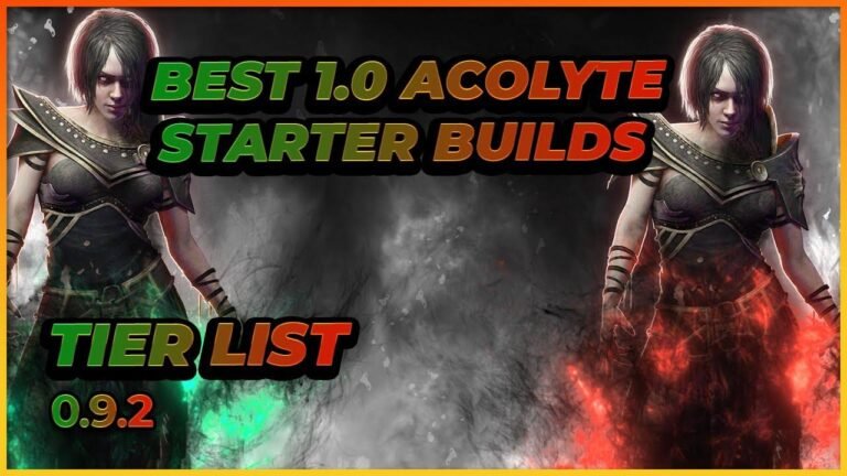 Top Acolyte Starter Builds for Last Epoch 1.0! Check out the Tier List for version 0.9.2.