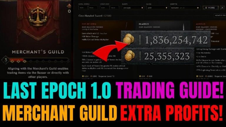 Ultimate Trading Guide for New Merchant Guild in Last Epoch 1.0: 5 Top Tricks & Tips to Know!