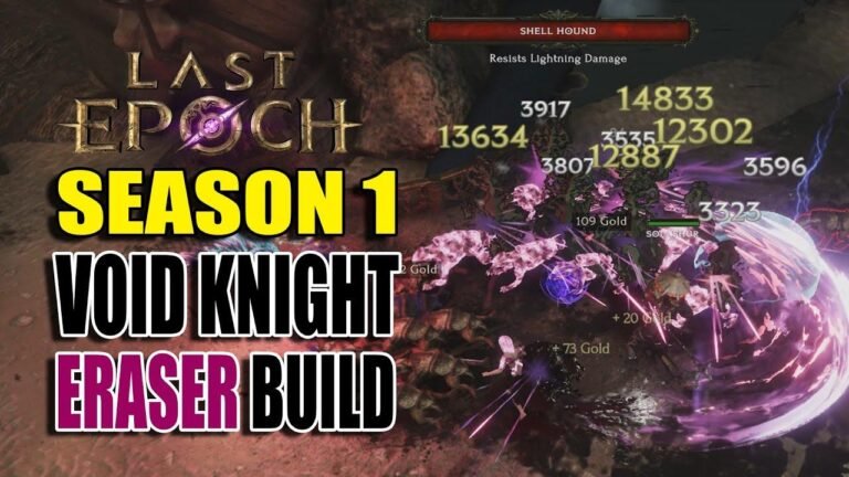 Void Knight build focusing on Erasing Strike for heavy damage in Last Epoch. Upgrade your arsenal with this powerful and effective setup.