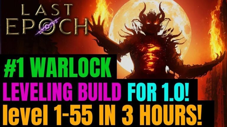 Découvrez le build le plus rapide pour Warlock des niveaux 1 à 55 avec l'incantation automatique de Fissure et de Clignotement dans Last Epoch 1.0 !