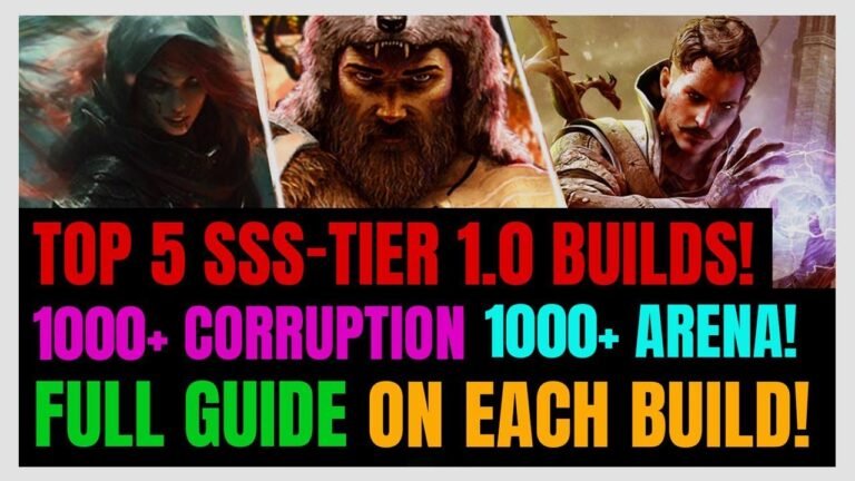 Top 5 der beliebtesten Last Epoch 1.0 Builds! Ein umfassender Leitfaden von Stufe 1 bis 1000 Verderbnis!