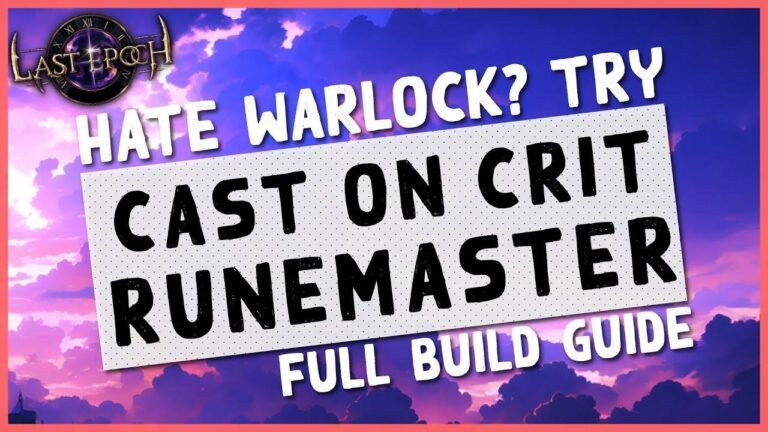 1.0 | Last Epoch Runemaster Build Guide: 30K Ward & Corruption Slapping mit CoC