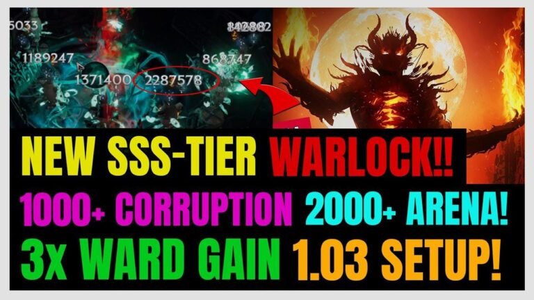 Check out the new BROKEN Warlock ENDGAME Build For 1.03! Updated with 1000-1500+ Corruption for maximum power in Last Epoch!