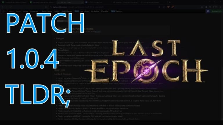 Is Ballista Gone? Quick Overview of Patch 1.0.4 | Last Epoch