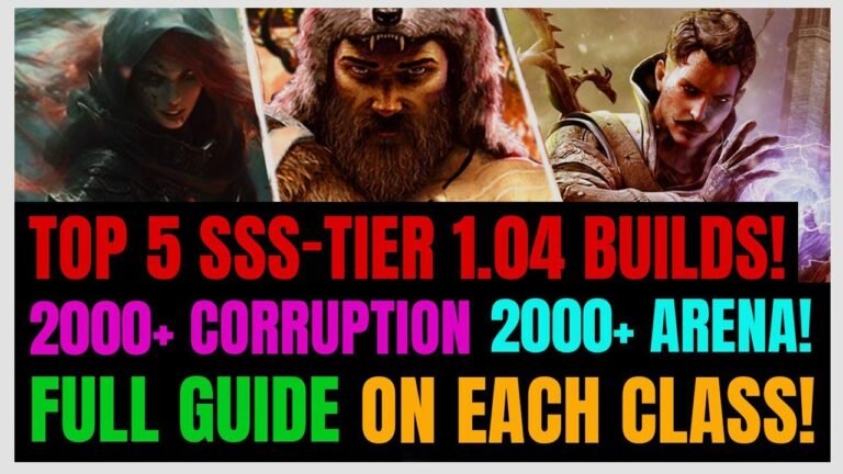 Top 5 des constructions de Last Epoch 1.04 avec des guides de corruption mis à jour du niveau 1 à 2000+.