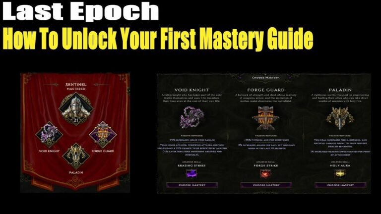 Unlock Your First Mastery Classes in Last Epoch – A Beginner’s Guide!